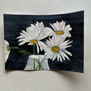 Floral Art with White Daisies